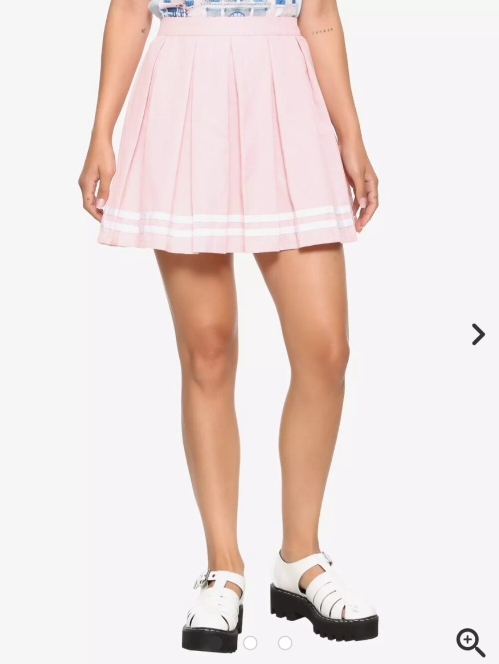 NWT/ Hot Topic Pink Pleated Cheer Skirt Medium